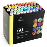 Permanent Marker Set, Assorted Colors & Tips (60 Pack, Multicolor)