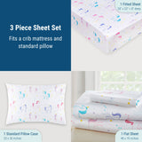 Unicorn 100% Cotton Percale Sheet Set