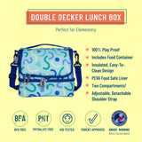 Confetti Blue Two Compartment Lunch Bag