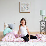 Pink and Gold Stars Original Pillow Lounger