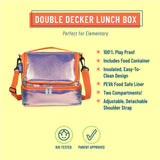 Orange Shimmer Two Compartment Lunch Bag