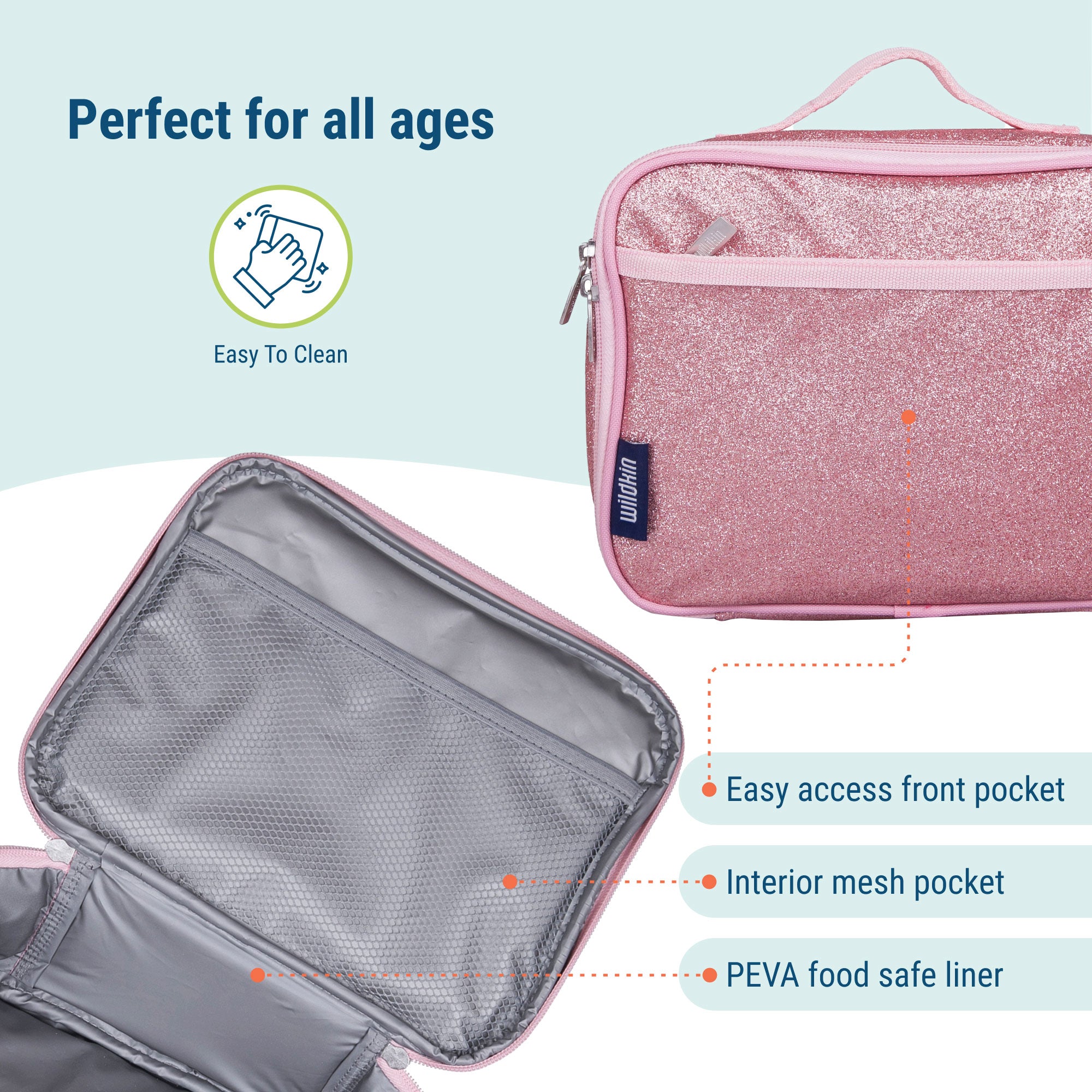 Pink Glitter Lunch Box