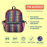 Rainbow Hearts 17 Inch Backpack