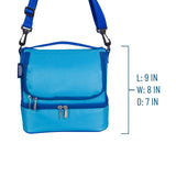 Sky Blue Two Compartment Lunch Bag