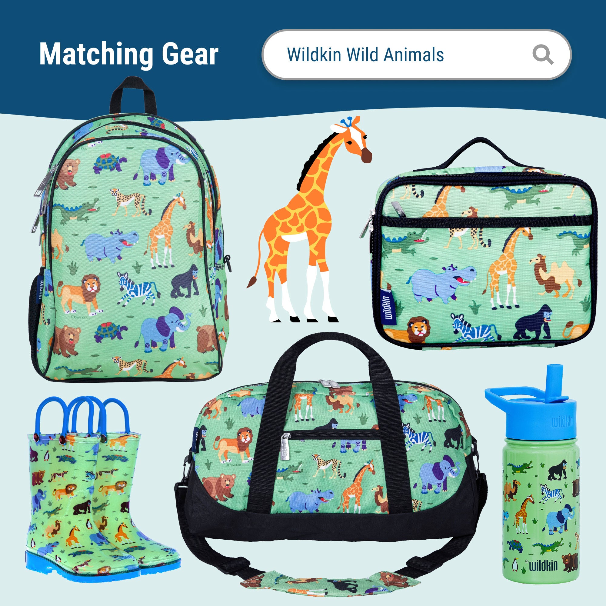 Wild Animals Microfiber Toddler Nap Mat