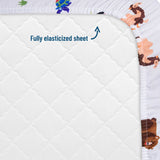 Wild Animals Microfiber Fitted Crib Sheet