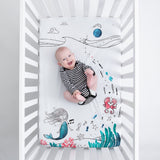 Fitted Mini Crib Sheet - Moonlight Mermaid