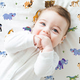 Wild Animals Microfiber Fitted Crib Sheet