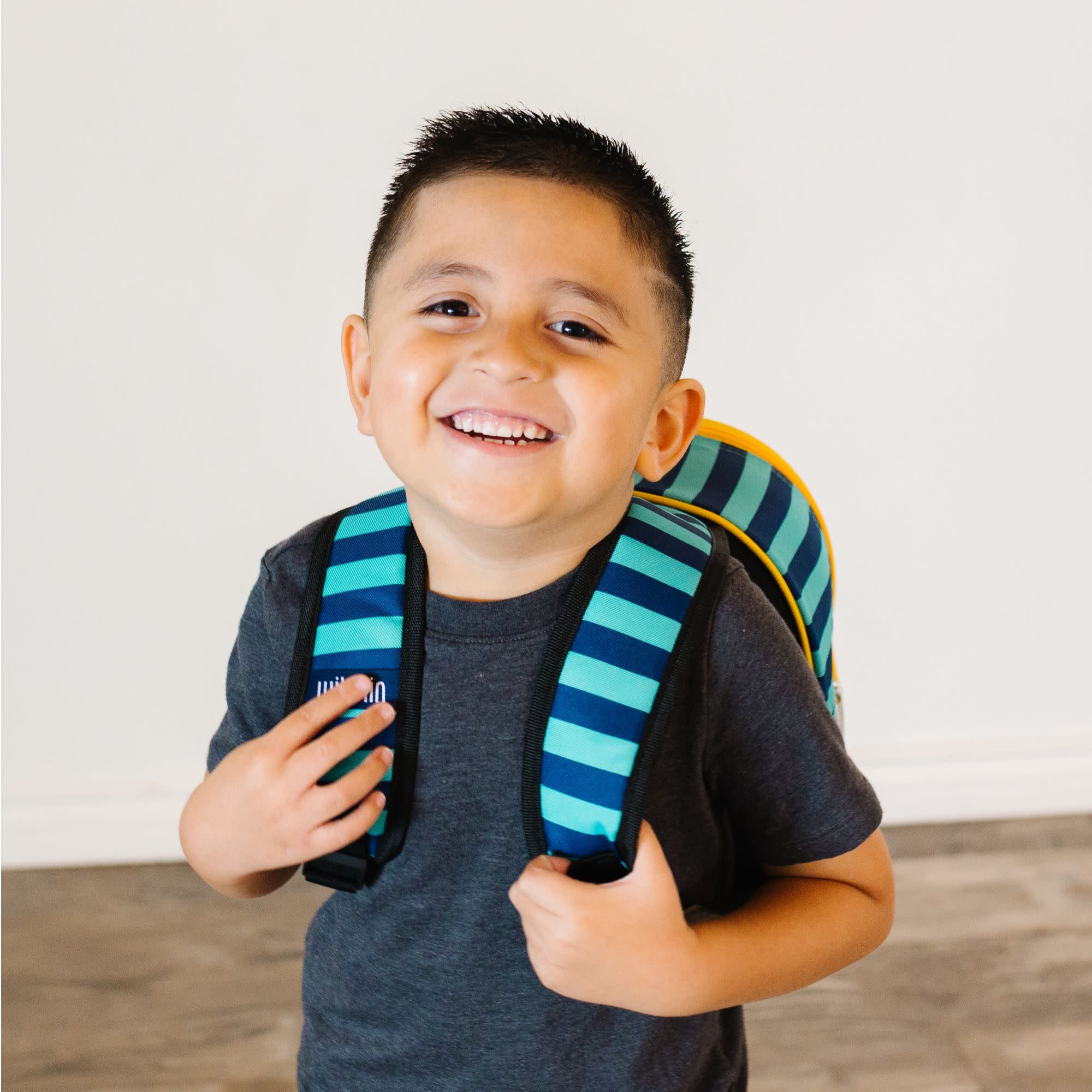 Blue Stripes 12 Inch Backpack