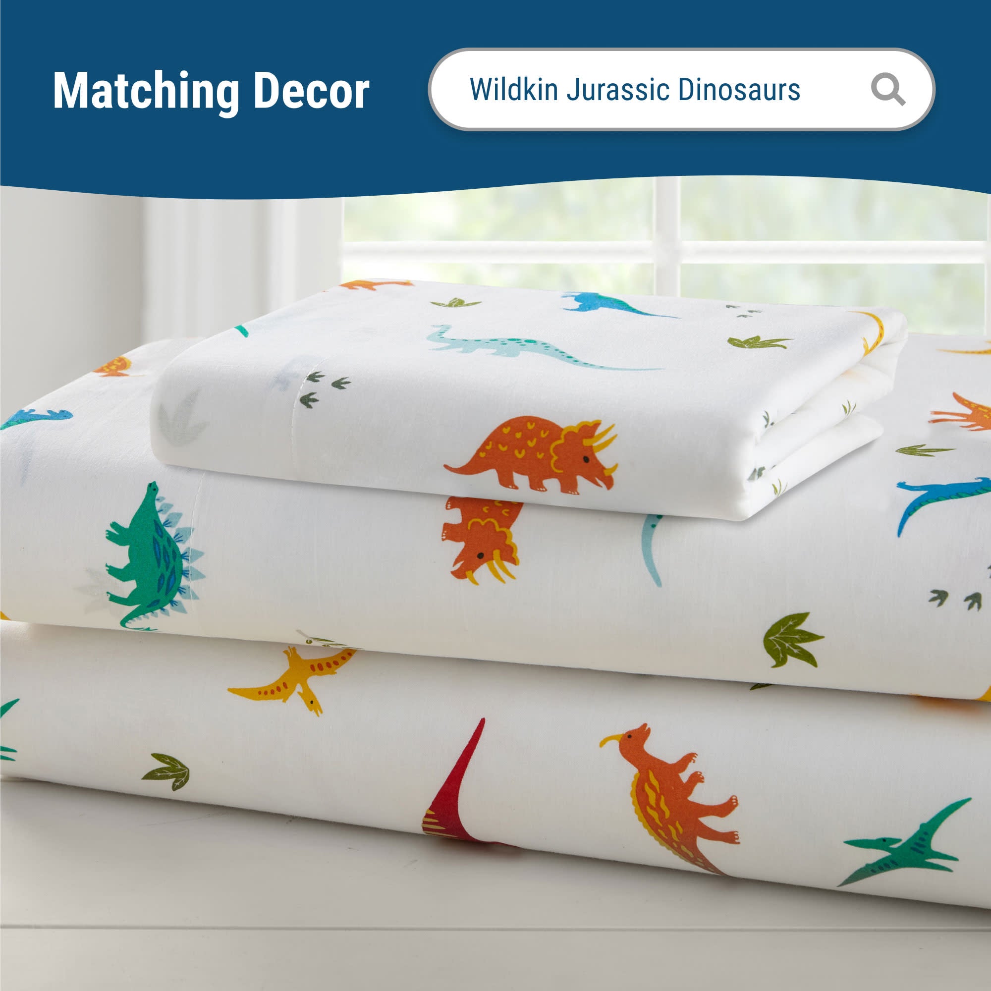 Jurassic Dinosaurs 100% Cotton Fitted Crib Sheet