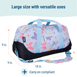 Butterfly Garden Blue Overnighter Duffel Bag