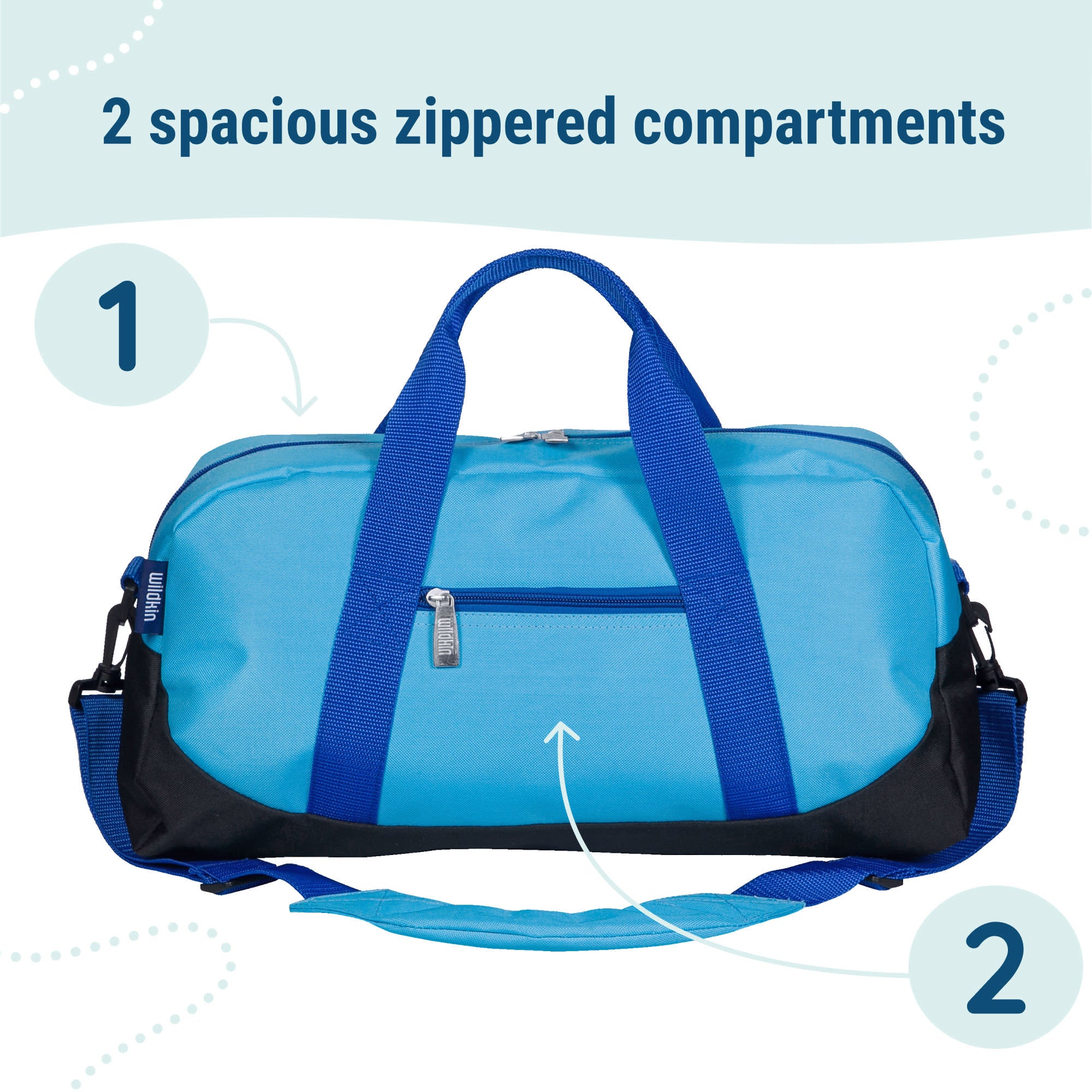 Sky Blue Overnighter Duffel Bag