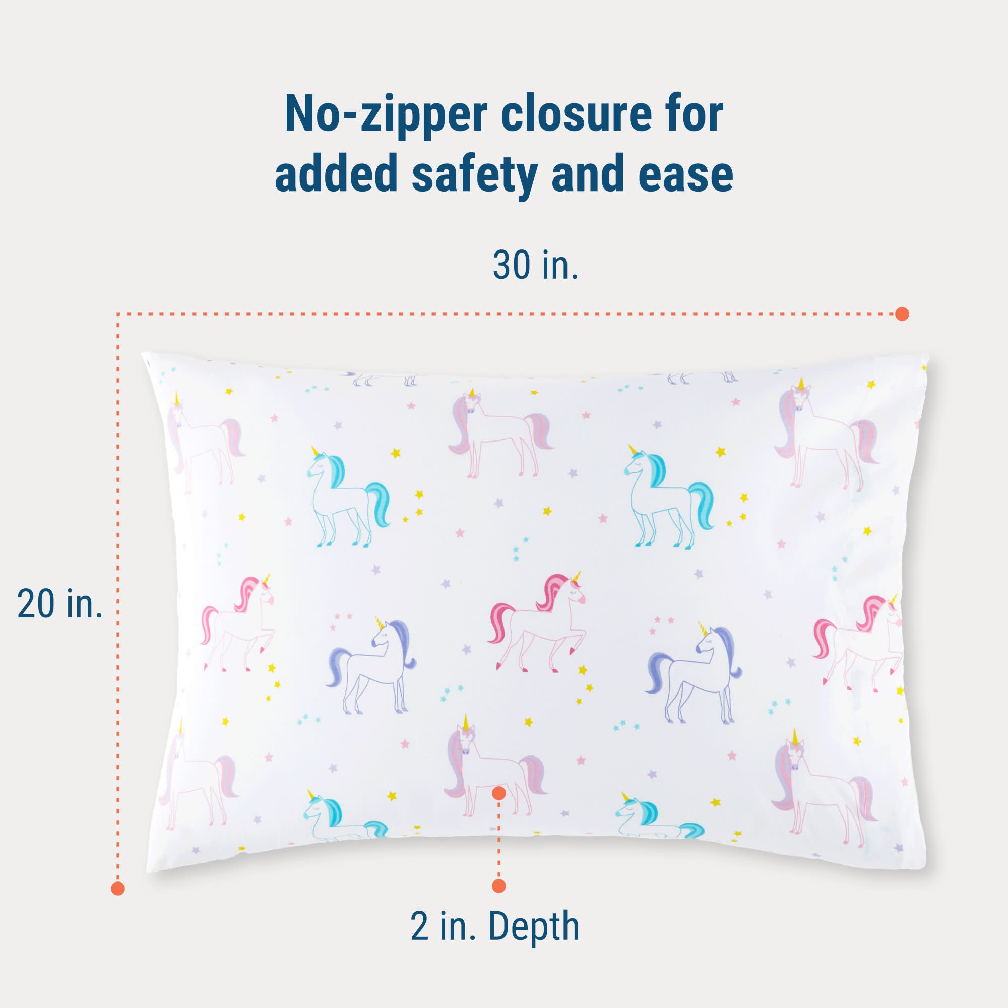 Unicorn 100% Cotton Pillowcase - Standard