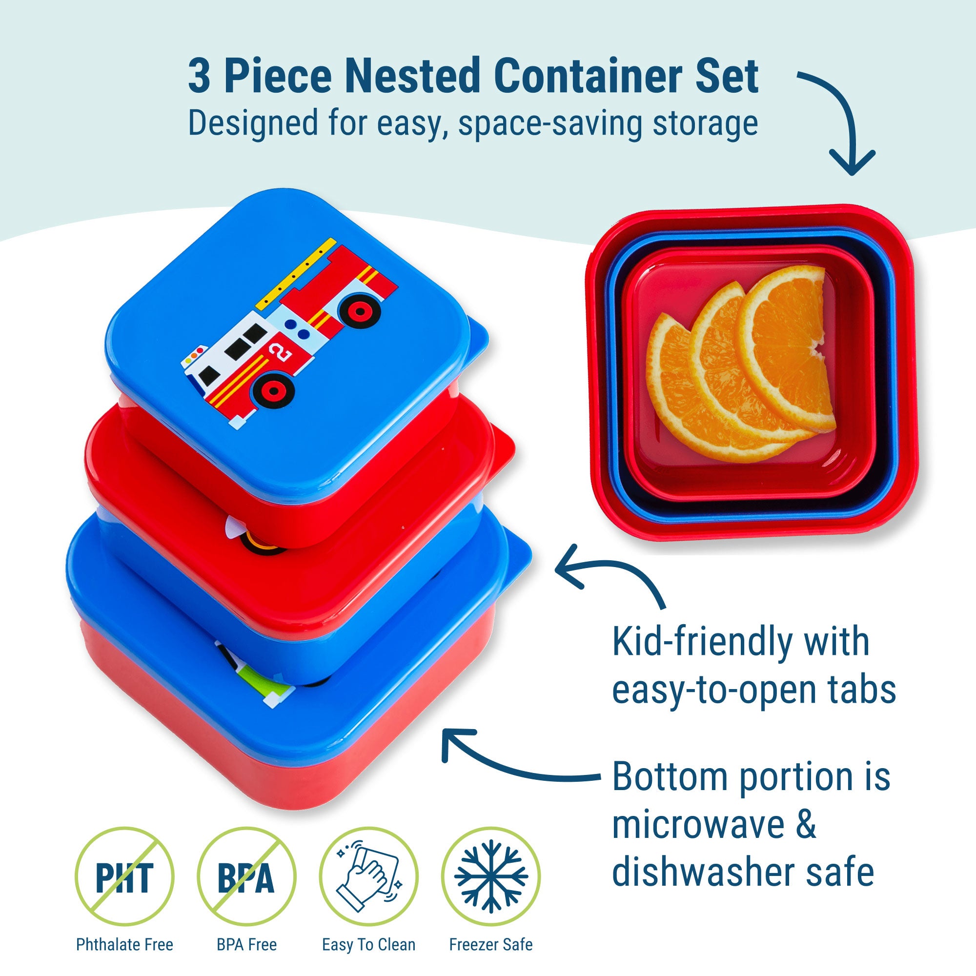 Heroes Nested Snack Containers