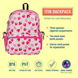 Strawberry Patch 17 Inch Backpack