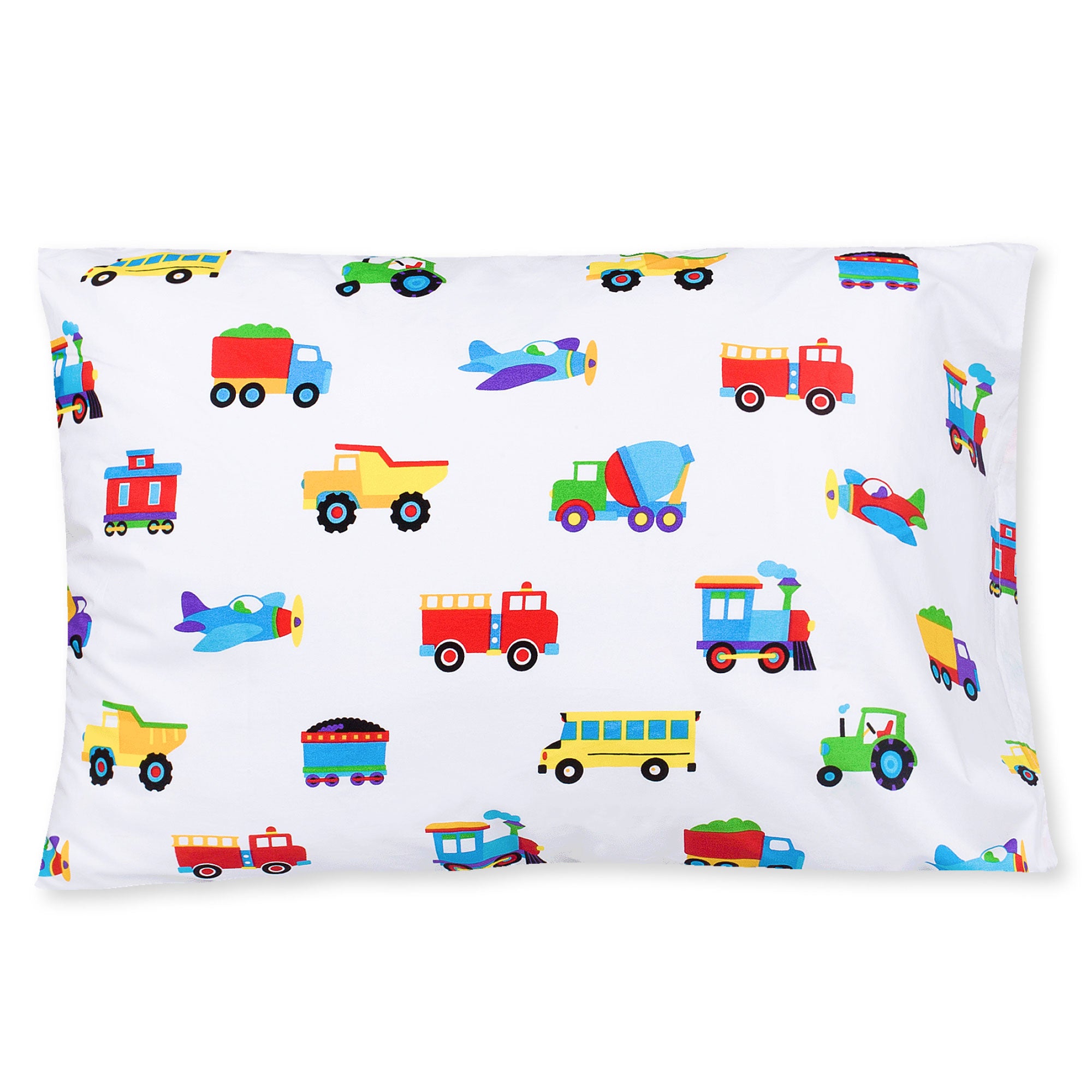 Trains, Planes & Trucks 100% Cotton Pillowcase - Standard