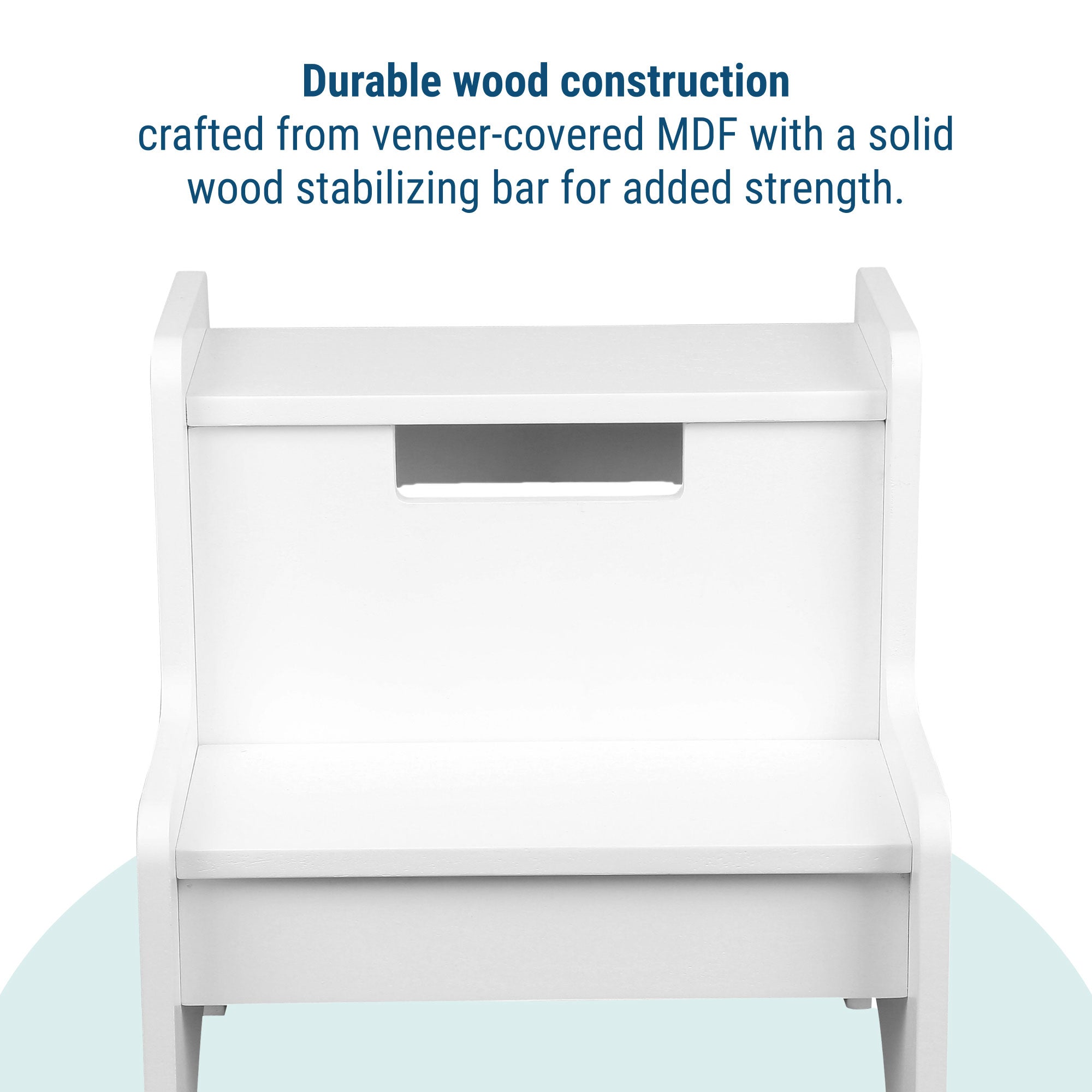 Two Step Stool - White