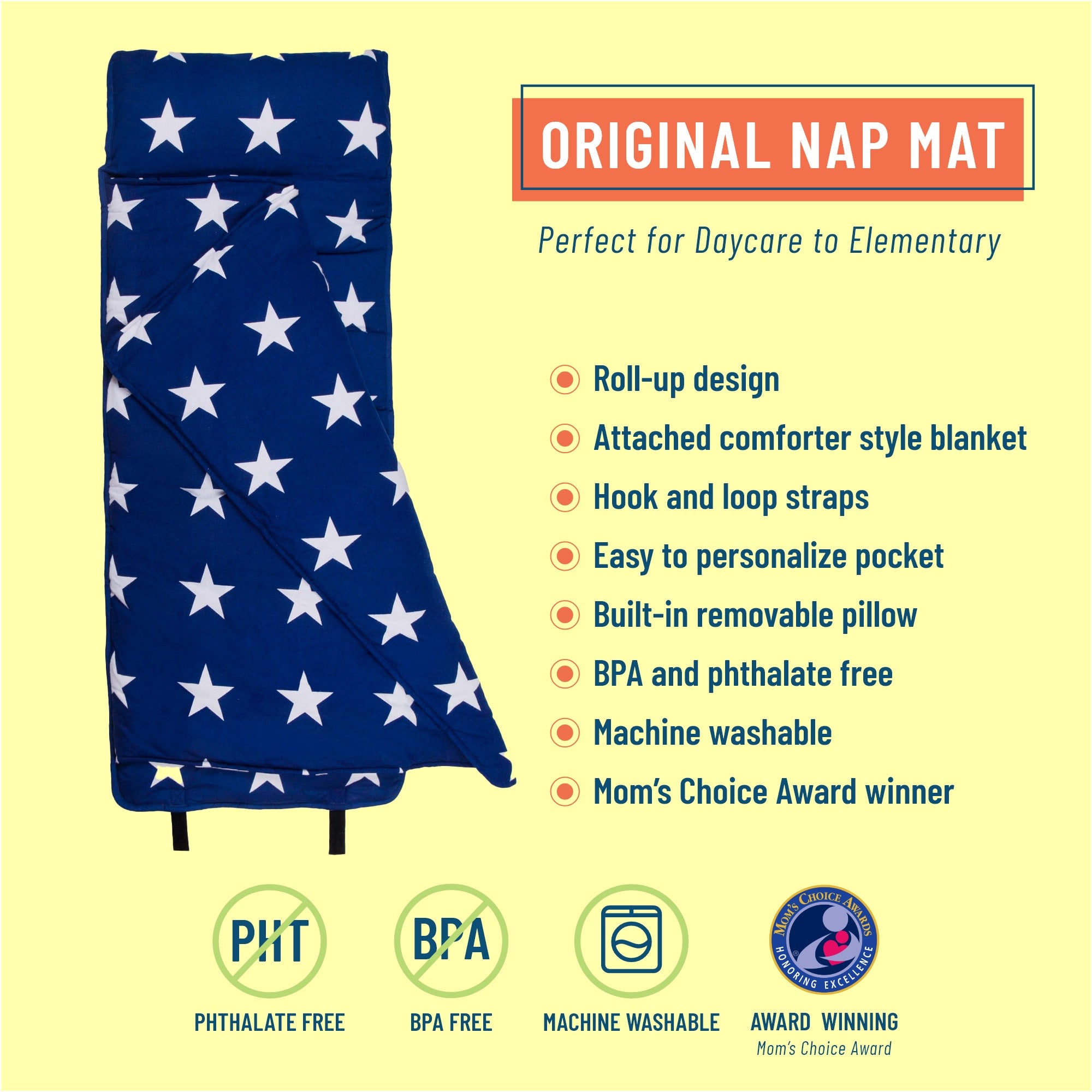 Blue and White Stars Original Nap Mat