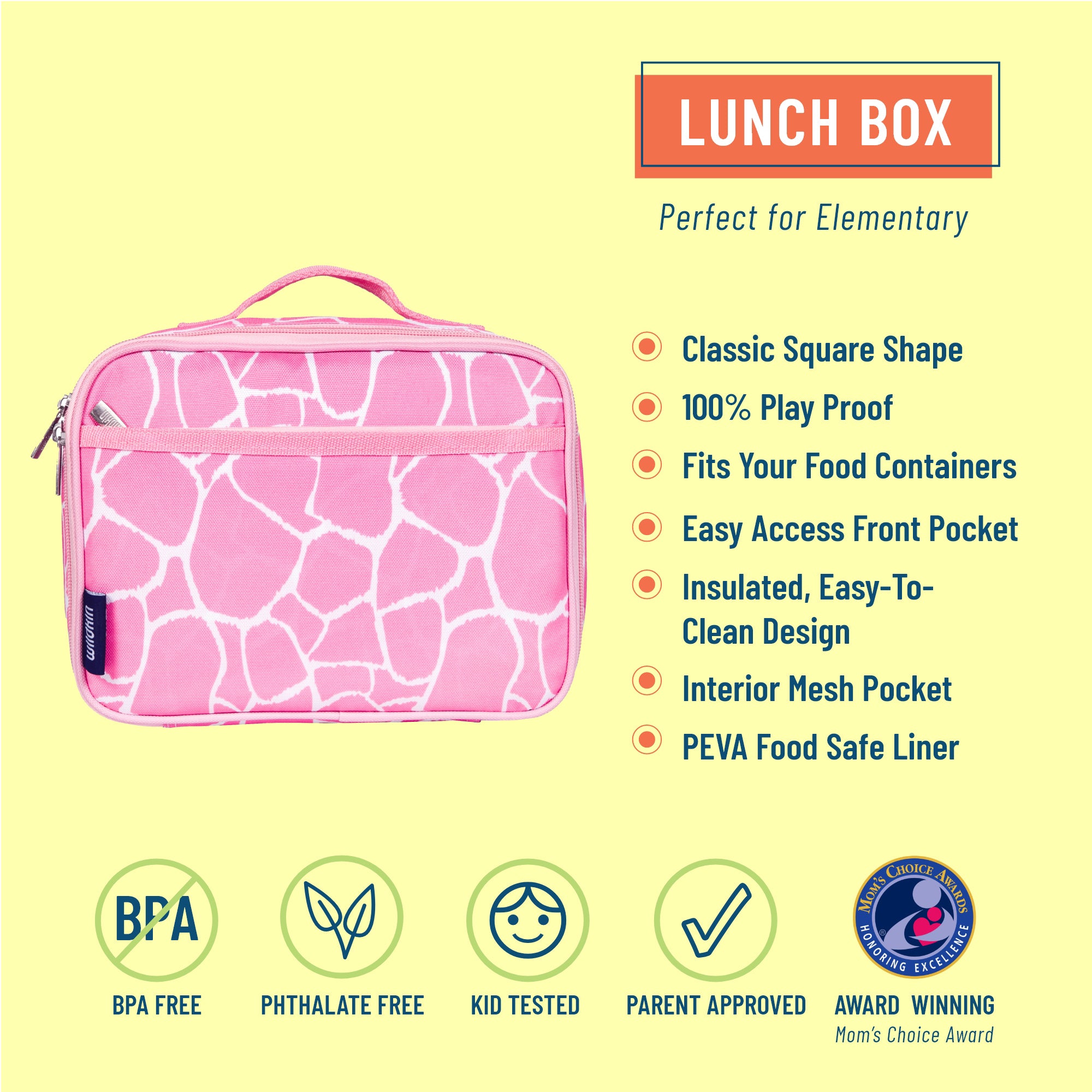 Pink Giraffe Lunch Box