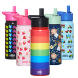 Rainbow Stripe 18 oz Steel Water Bottle