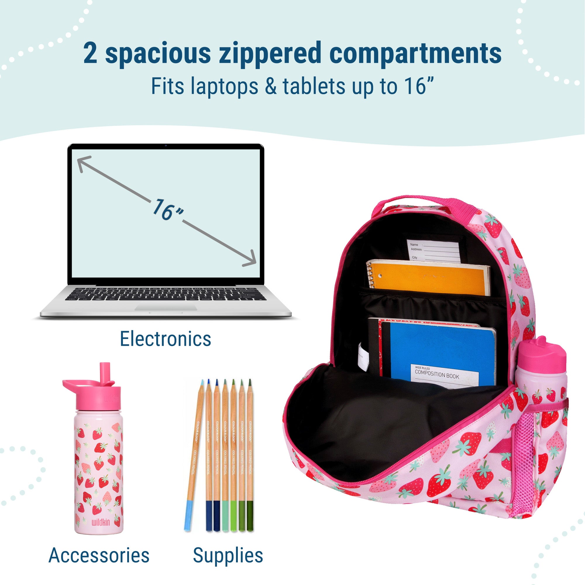 Strawberry Patch ECO rPET Next Gen Backpack - 17 Inch / 18L