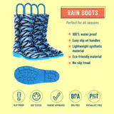 Sharks Rain Boots, size 5