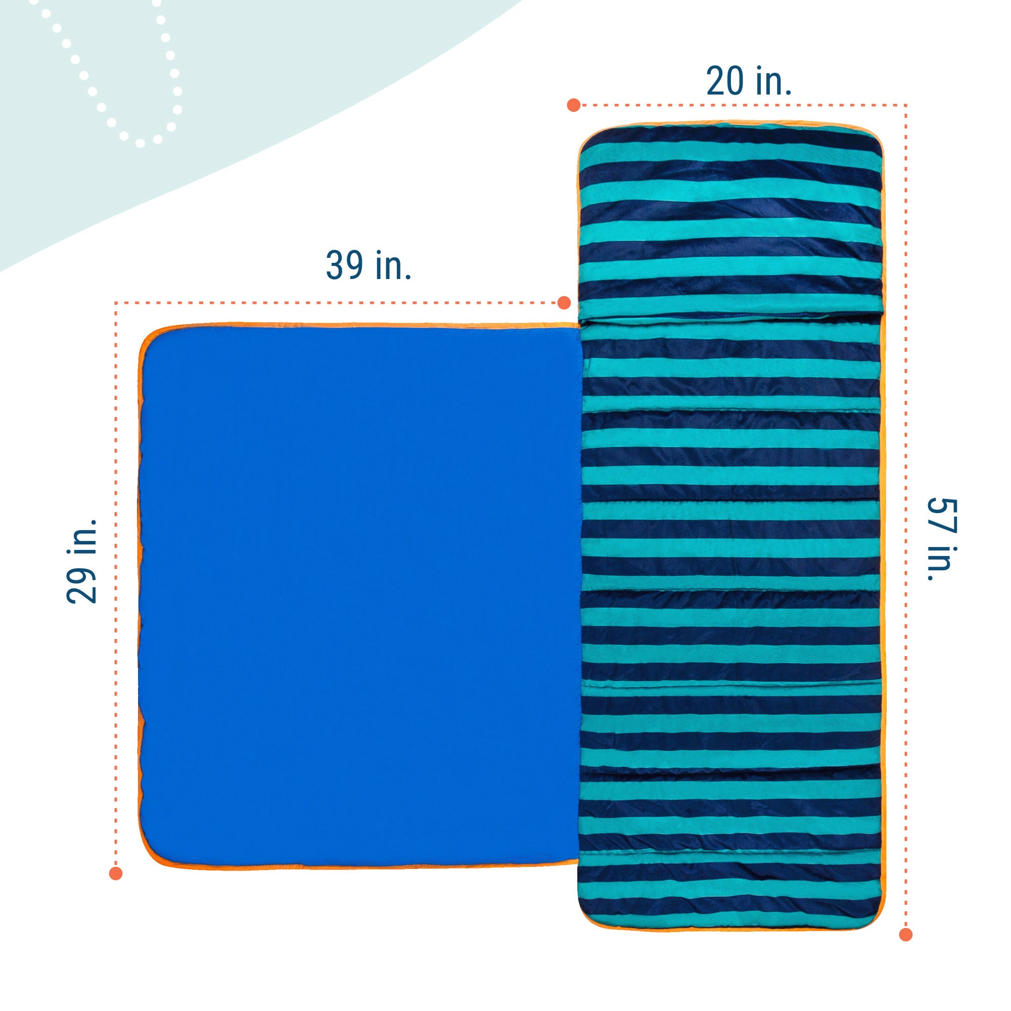 Blue Stripes Plush Nap Mat