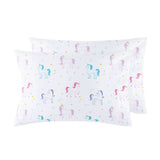 Unicorn 100% Cotton Percale Pillow Cases - 2 pack