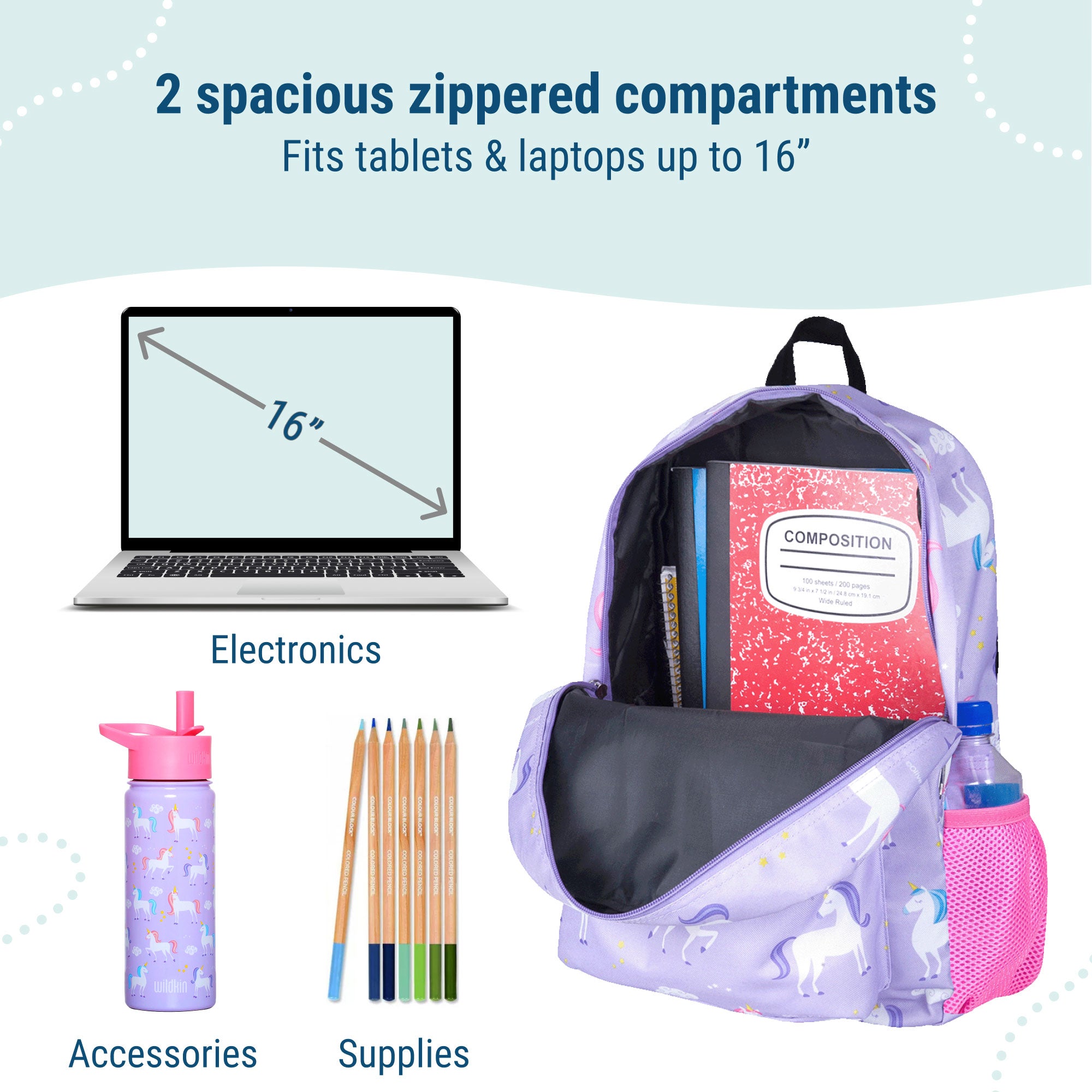 Unicorn 16 Inch Backpack