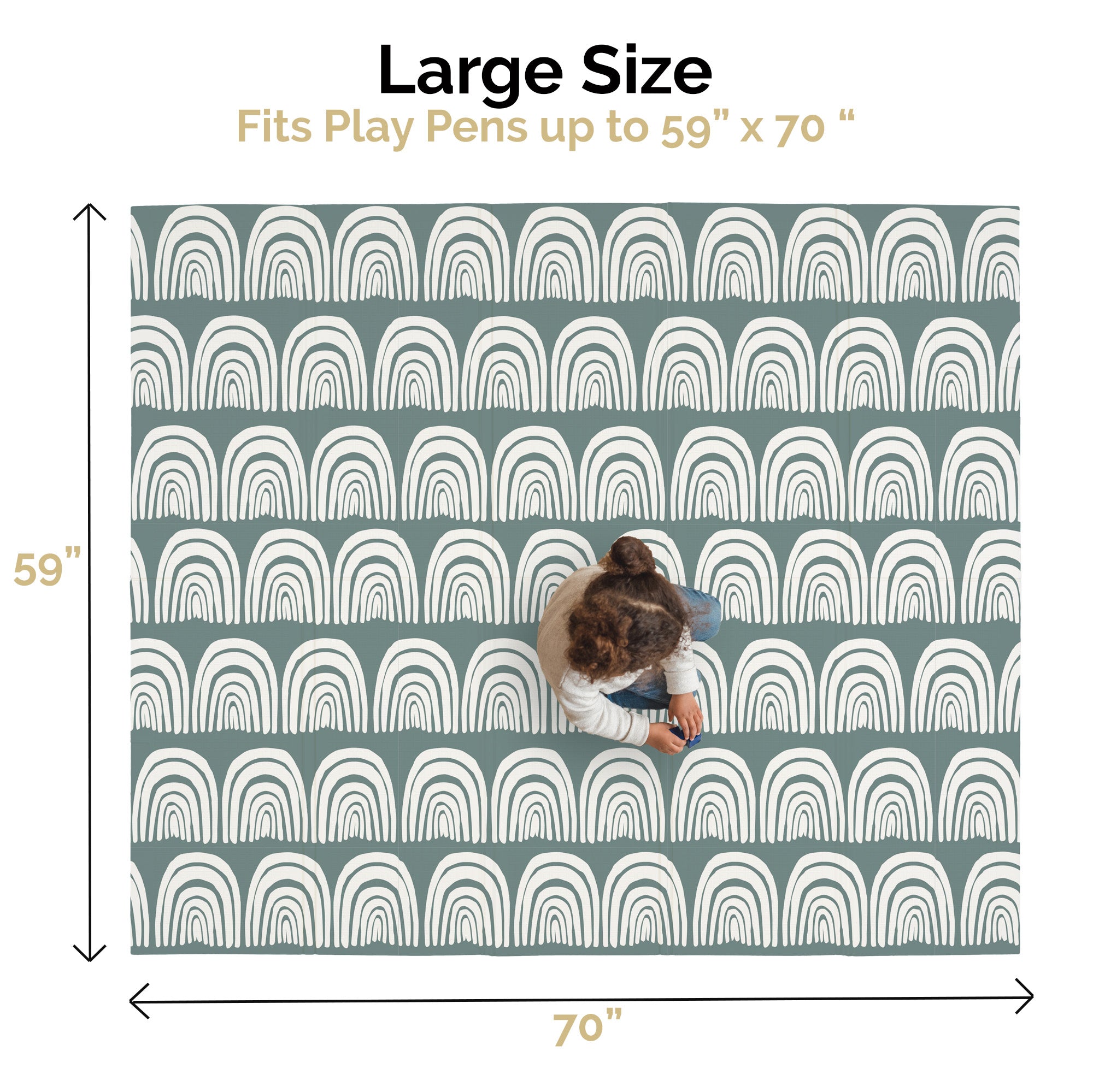 Large Play Mat - Rainbow Dog Days