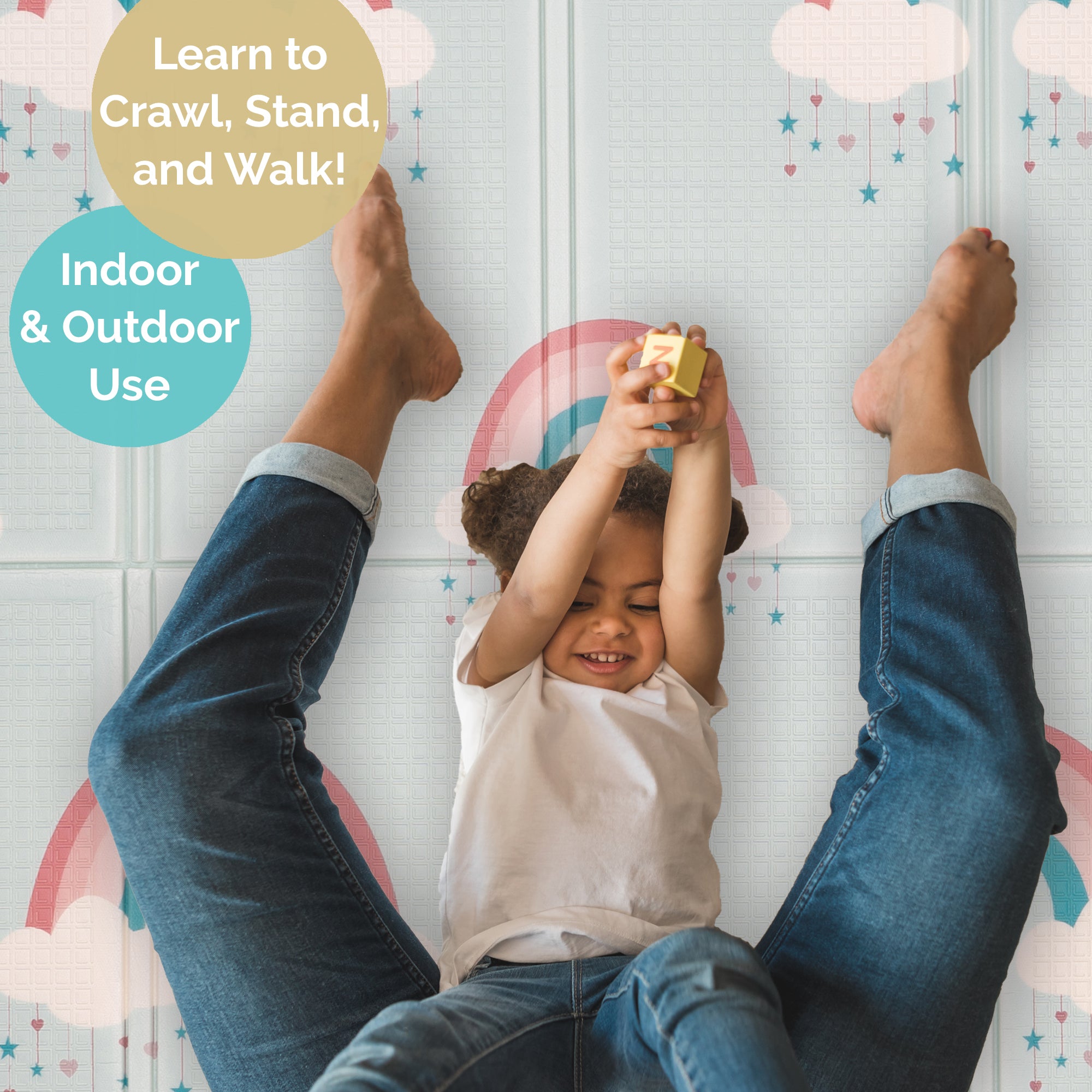 Large Play Mat - Woodland Rainbow