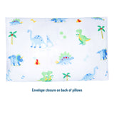 Dinosaur Land Microfiber Pillowcases - Toddler (2 pk)