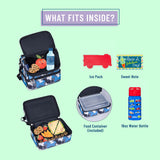 Blue Camo Two Compartment Lunch Bag