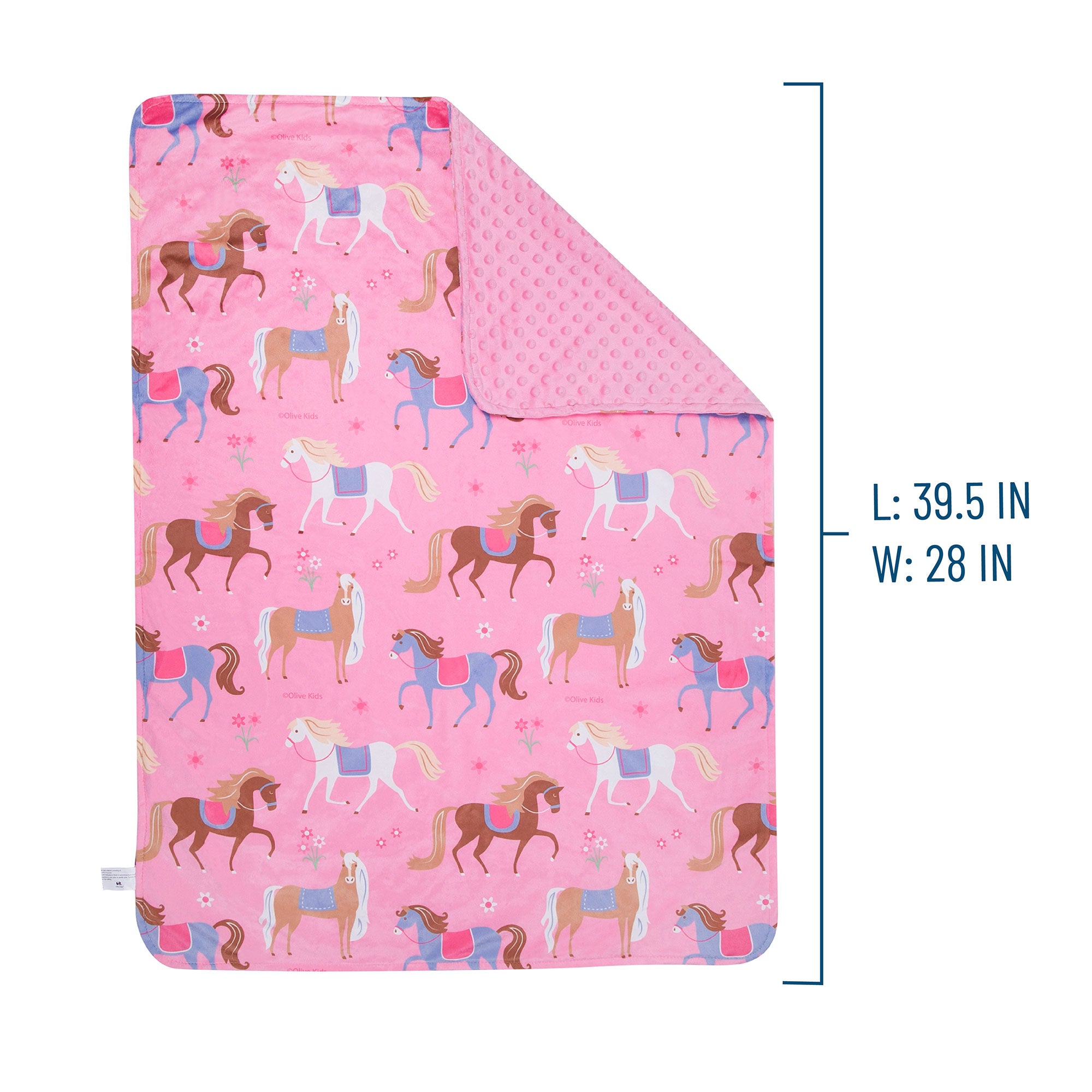 Horses Plush Baby Blanket