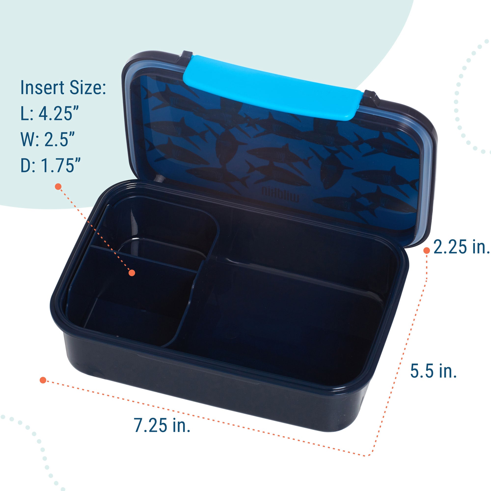 Sharks Reusable Food Container Bento Box