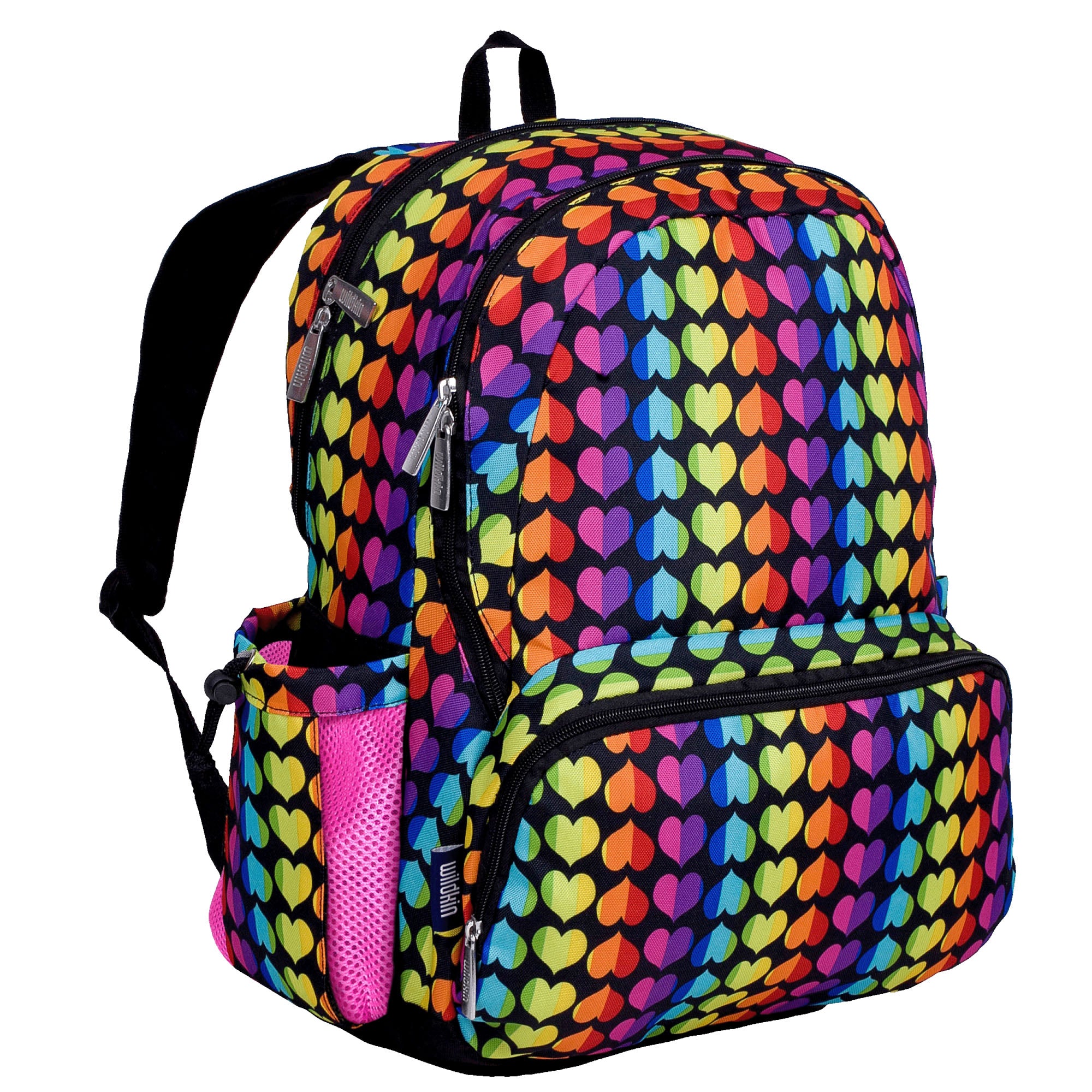 Rainbow Hearts 17 Inch Backpack