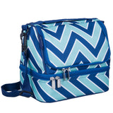 Chevron Blue Two Compartment Lunch Bag