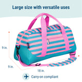 Pink Stripes Overnighter Duffel Bag