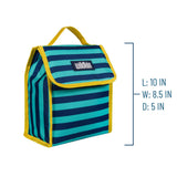 Blue Stripes Lunch Bag