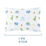 Dinosaur Land  100% Cotton Hypoallergenic Pillowcase - Toddler