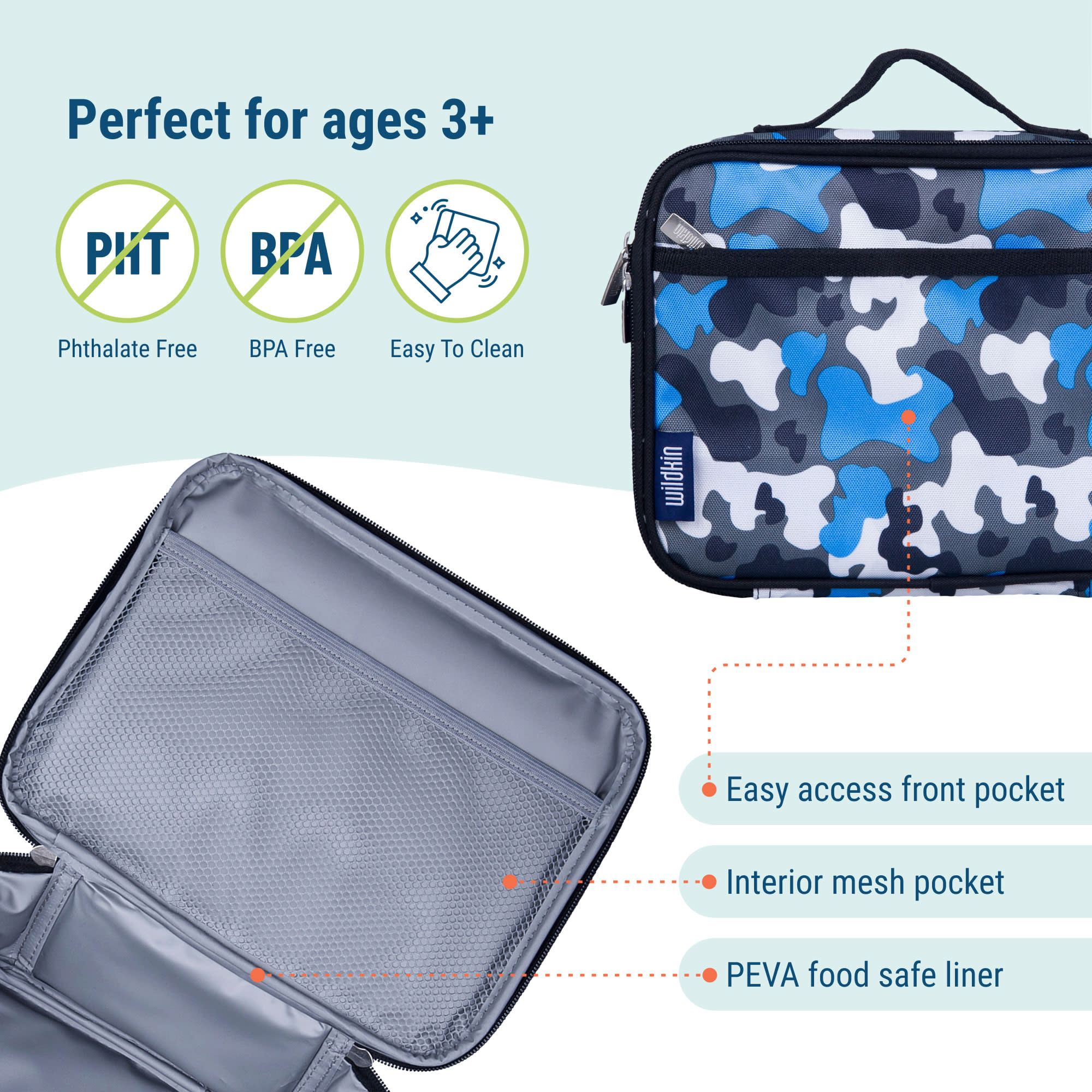 Blue Camo Lunch Box