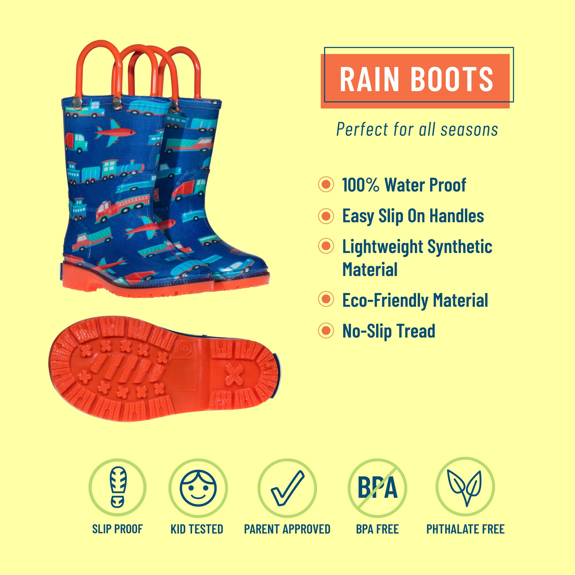Transportation Rain Boots, size 1