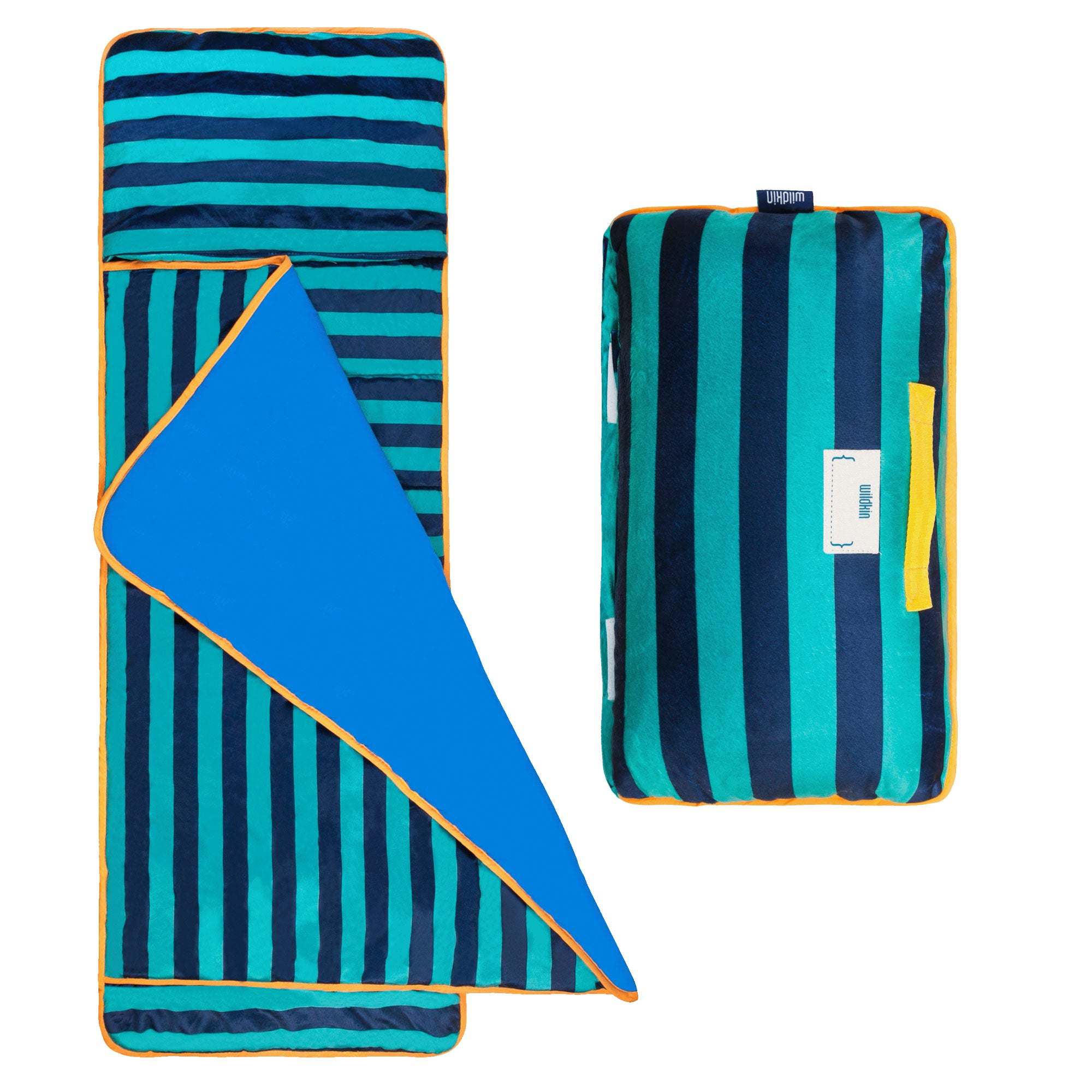 Blue Stripes Plush Nap Mat