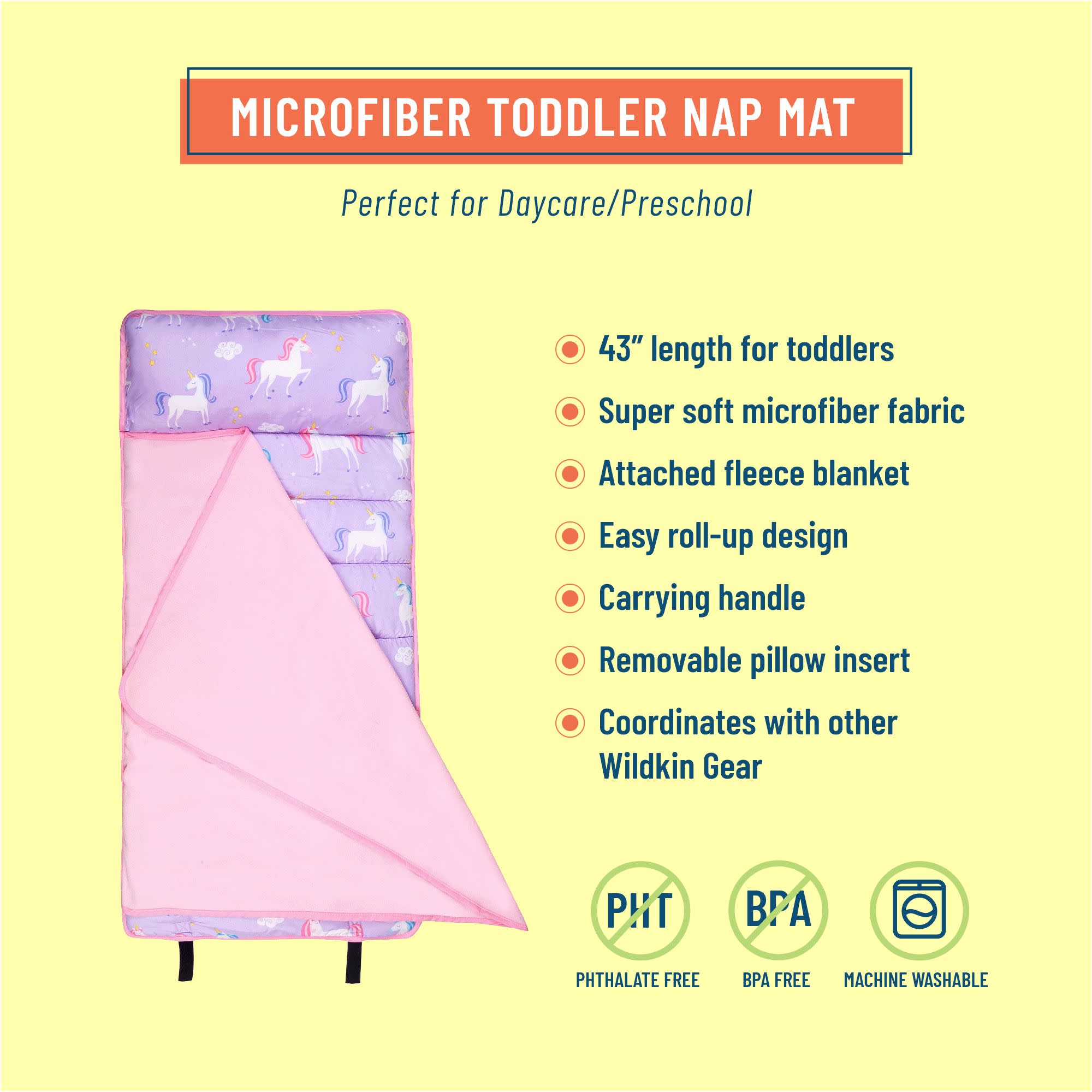 Unicorn Microfiber Toddler Nap Mat