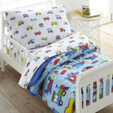 Trains, Planes & Trucks 100% Cotton Sheet Set - Toddler