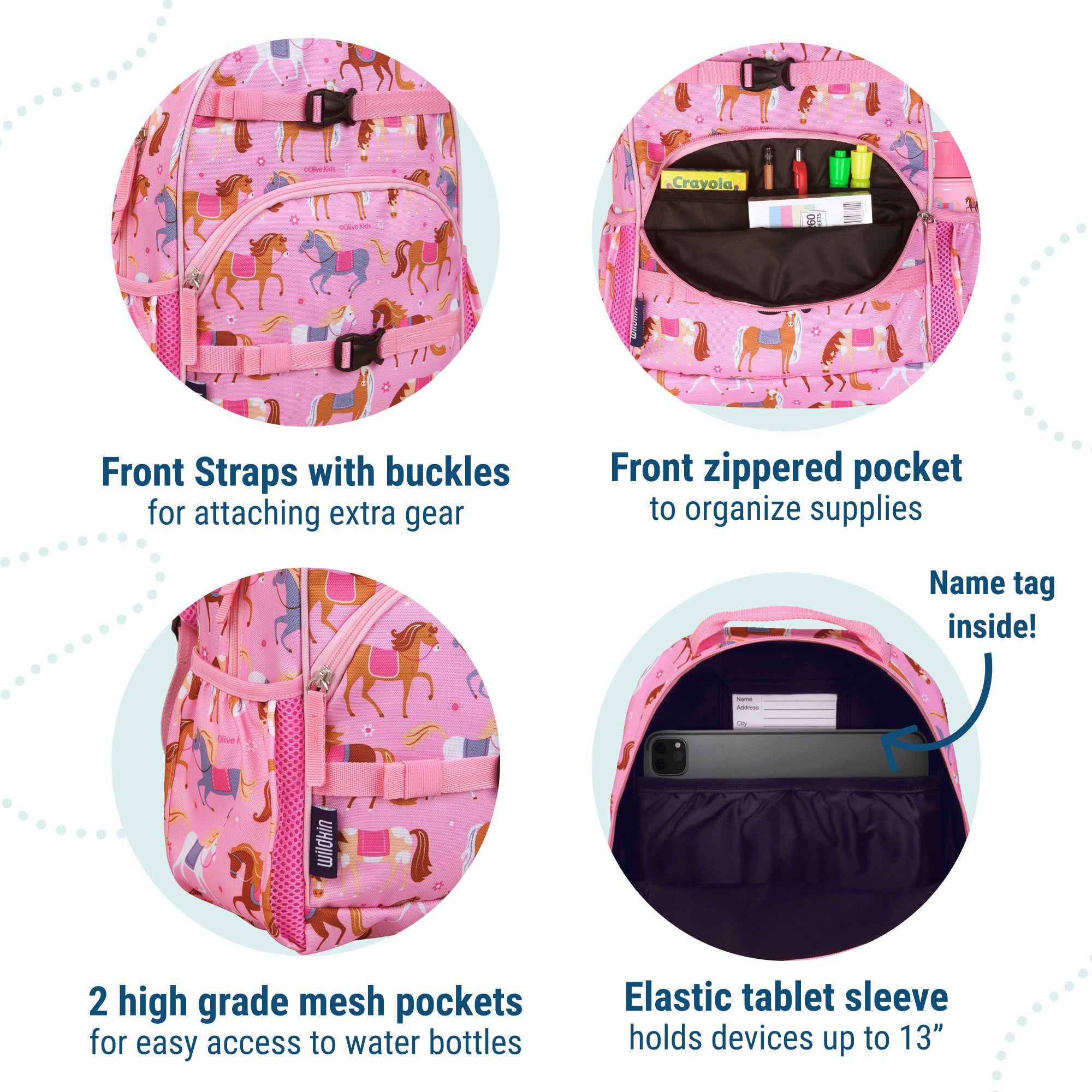Wildkin Rodeo Backpack Horses ECO Backpack – Wildkin