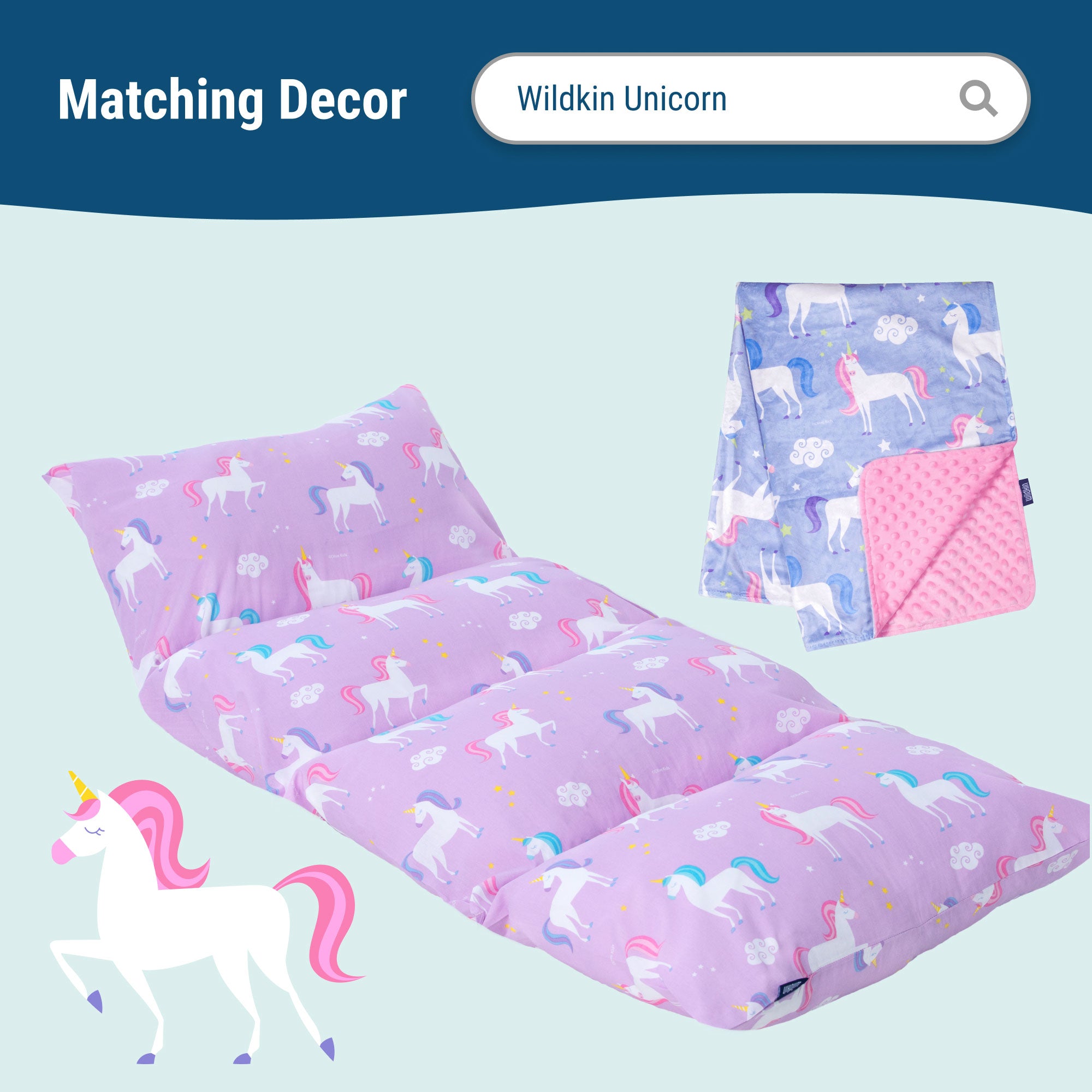 Unicorn 100% Cotton Percale Pillowcase