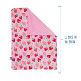 Strawberry Patch Velour Baby Blanket
