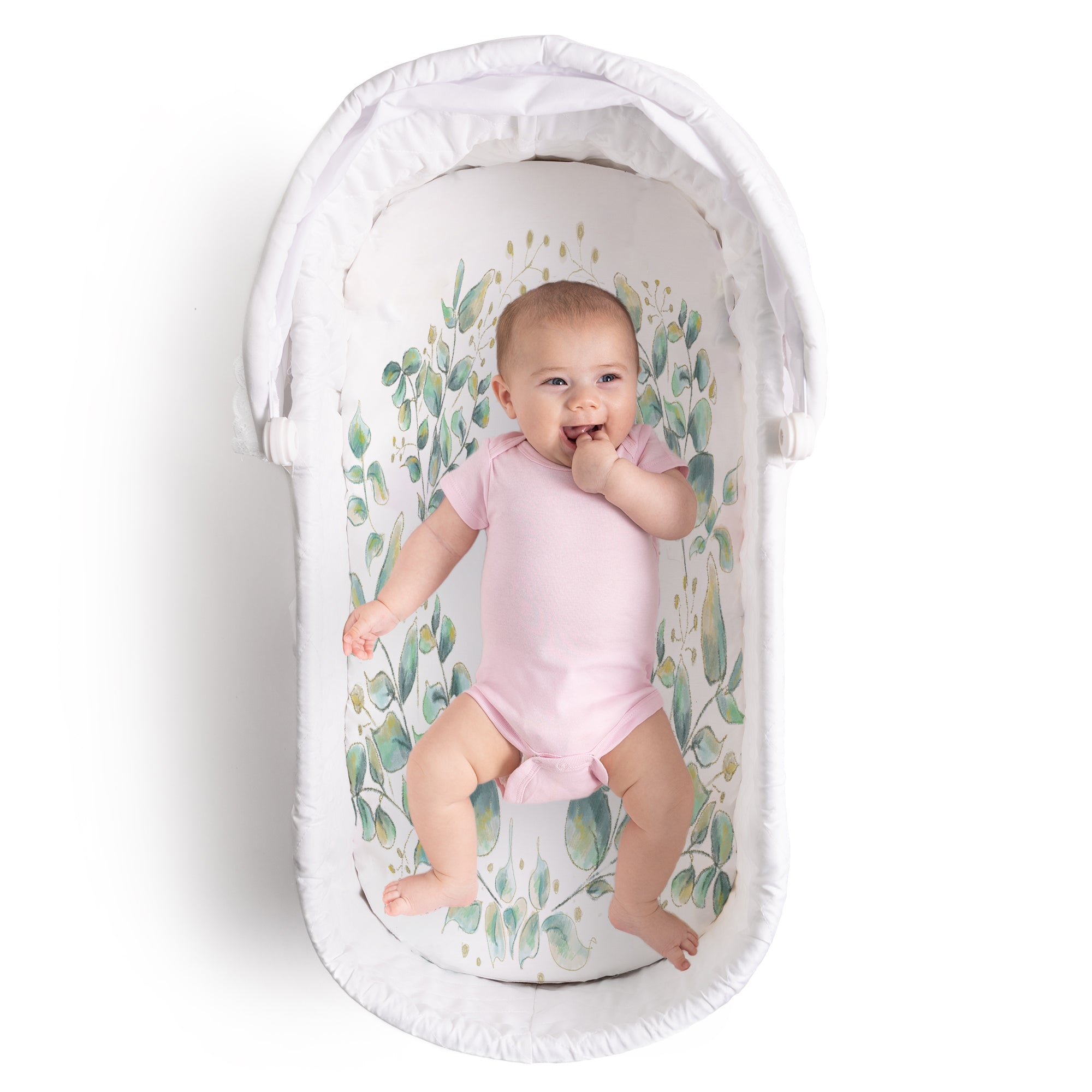 Fitted Bassinet Sheet - Botanical