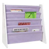 Premium Sling Bookshelf - White w/ Lilac